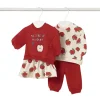Mayoral Girls Top, Skirt & Jogger 4 Piece Set 2630 Cherry