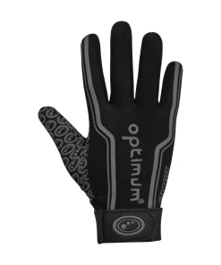 Optimum Velocity Thermal Rugby Gloves: Plain Black