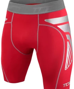TCA CarbonForce Pro Compression Junior Short Running Tights - Red