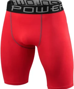TCA PowerLayer Compression Junior Short Running Tights - Red