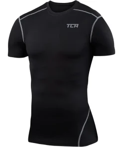TCA Pro Performance Short Sleeve Junior Compression Top - Black
