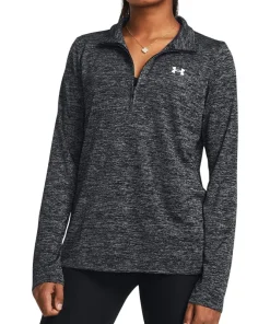 Under Armour Tech Twist Half Zip Long Sleeve Womens Training Top - Black