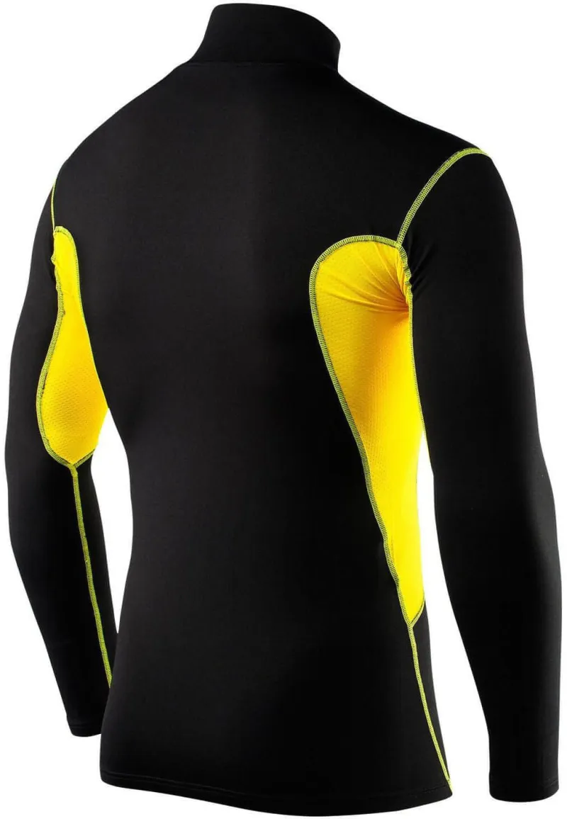 TCA SuperThermal Long Sleeve Mock Junior Compression Top - Black - Image 2