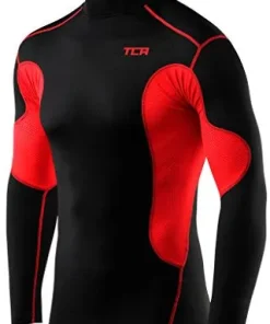 TCA SuperThermal Long Sleeve Mock Junior Compression Top - Black