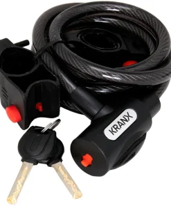 KranX Garrison 12mm x 1800mm Key Cable Lock - Black