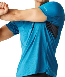 Dare2B Aces II Half Zip Short Sleeve Mens Training Top - Blue