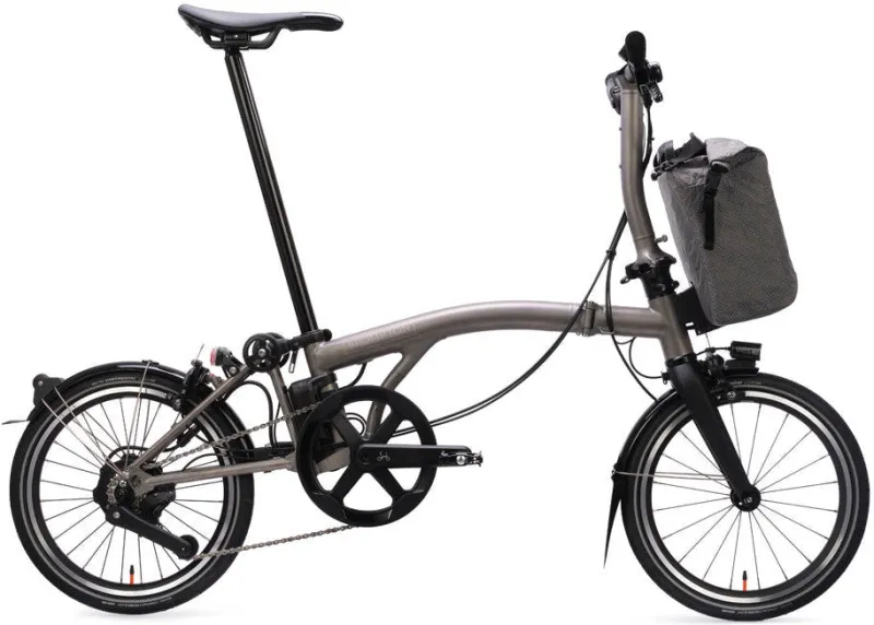 Brompton Electric T Line 4-Speed Titanium Folding Bike - Titanium