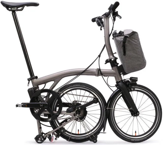Brompton Electric T Line 4-Speed Titanium Folding Bike - Titanium - Image 2