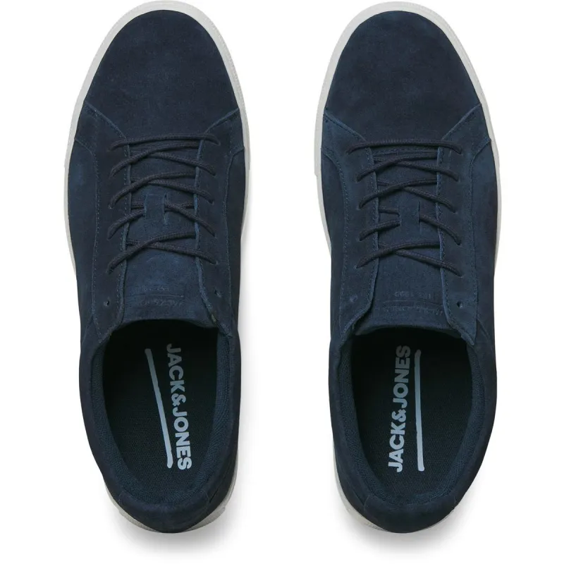 Jack & Jones Galaxy Suede Trainers Navy Blazer - Image 3