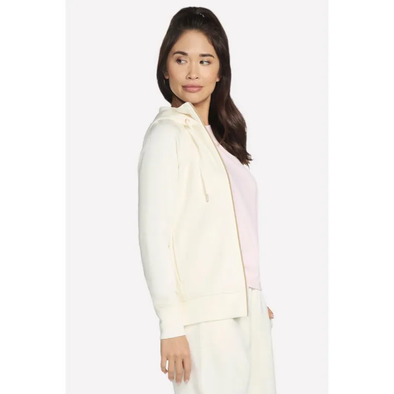 Skechers Performance Skechluxe Elevate Hooded Jacket Off White - Image 3