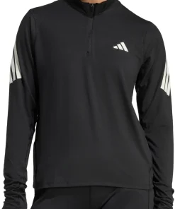 adidas Adi365 Iconic Half Zip Long Sleeve Womens Running Top - Black