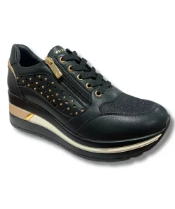 Donna Serena Womens Trainer Megan Nero/Platino