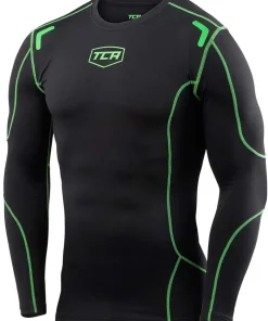 TCA Elite Plus Long Sleeve Mens Compression Top - Black
