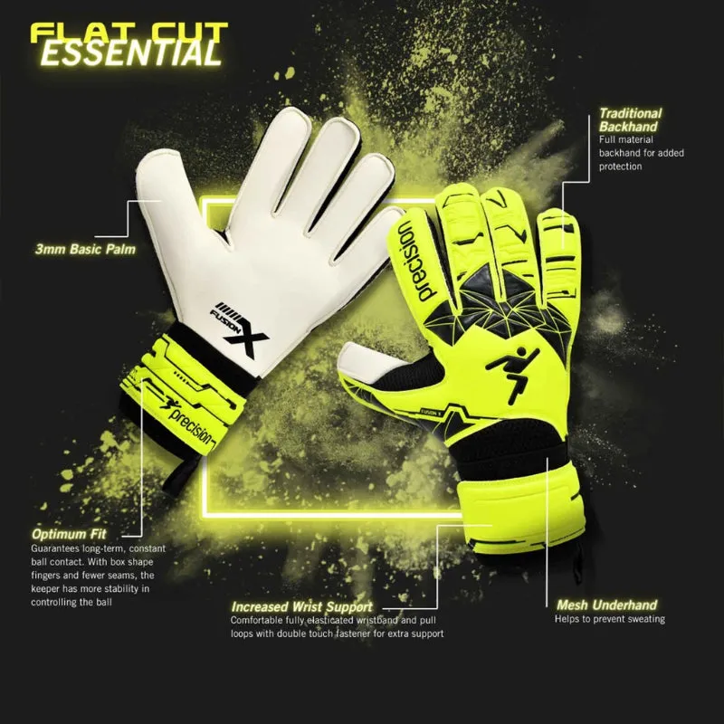 Junior Fusion X Flat Cut Essential GK Gloves - Image 3