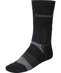 Seeland Field Coolmax Sock  2Pack Black Dark Grey