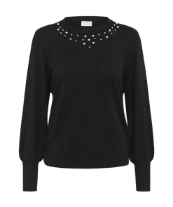 Kaffe Womens Pullover Lizza Bead Black Deep