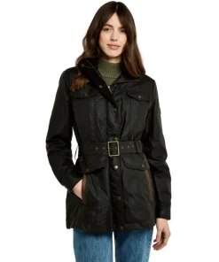 Dubarry Womens Gandon Wax Cotton Coat Verdigris