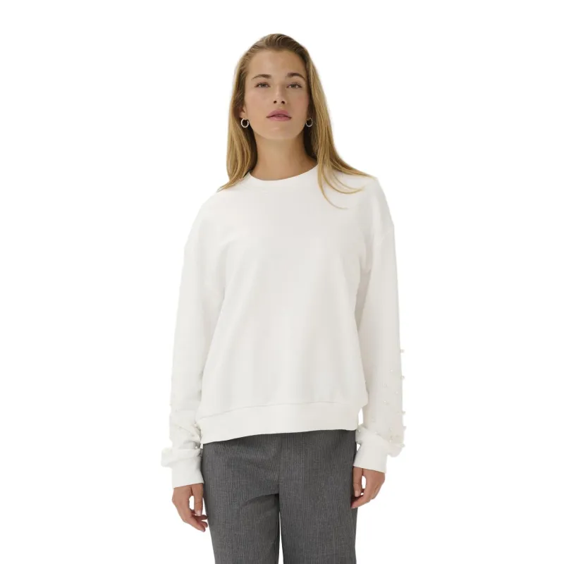 Kaffe Womens Sweatshirt Precious Chalk - Image 2