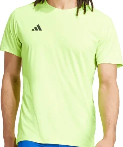 adidas Adizero Essentials Short Sleeve Mens Running Top - Yellow