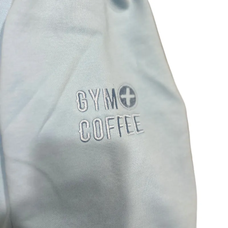 Gym+Coffee Womens Half Zip Clubhouse Baby Blue - Image 2