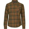 Seeland Skye Flannel Shirt Grizzly Brown/Terracotta Check