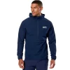 Gym+Coffee Mens Half Zip Game Changer Hooded Twilight Navy