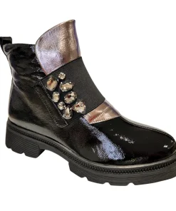 Loretta Vitale Womens Boot C3874B Gun Black