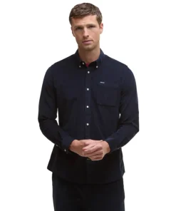 Barbour Ramsey Tailored Cord Shirt Navy/Red