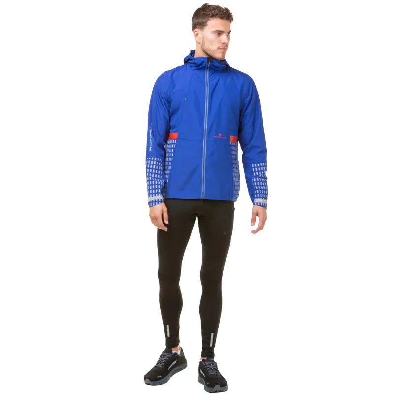 Ronhill Mens Tech Afterhours Jacket: Cobalt/Flame - Image 3