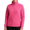 Gym+Coffee Womens 1/4 Zip Clubhouse Sangria Sunset