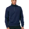 Gym+Coffee Mens Half Zip Clubhouse Twilight Navy