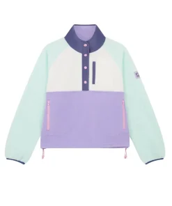Gym+Coffee Womens Fleece Snap Polar Lilac