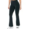 Gym+Coffee Womens Leggings Soft Motion Flares Black