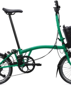 Brompton C Line eMotiq 4-Speed Electric Folding Bike - Palm Green