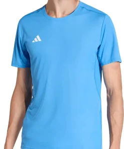 adidas Adizero Essentials Short Sleeve Mens Running Top - Blue