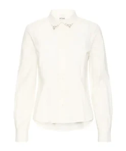 Ichi Womens Shirt Fina Blanc de Blanc