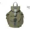 David Nick Cotton and Leather Rucksack Green Canvas by David Nickerson