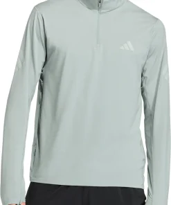 adidas Adi365 Iconic Half Zip Long Sleeve Mens Running Top - Green