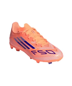 Adidas Junior Football Boot F50 League FG/MG Beam Orange/Lucid Blue/Cloud White