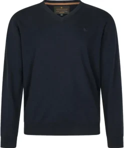 Seeland Pine V-Neck Pullover Dark Sapphire