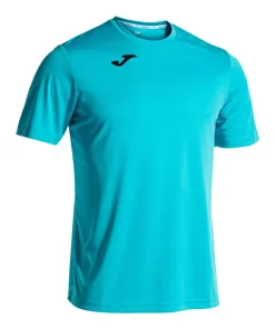 Joma Combi Junior S/S Football Shirt: Fluor Turquoise