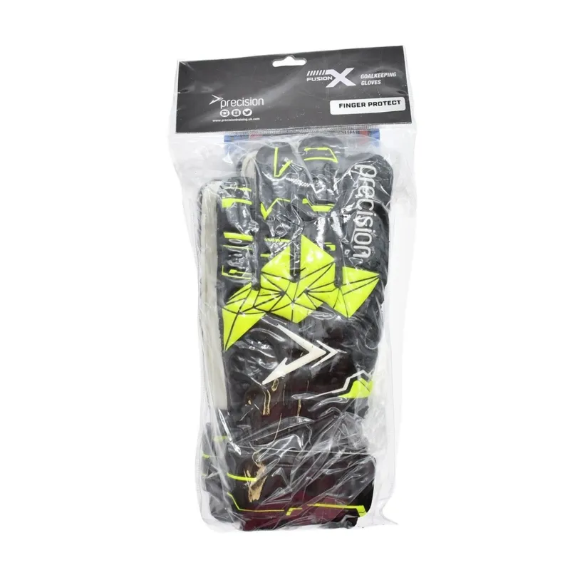 Precision Junior Fusion X Flat Cut Finger Essential GK Gloves - Image 2