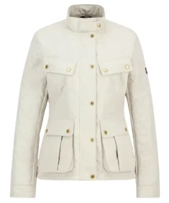 Barbour International Womens Jacket Halsey Quilted Silver Birch