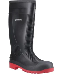Centek FS340 Safety Wellington Black/Red