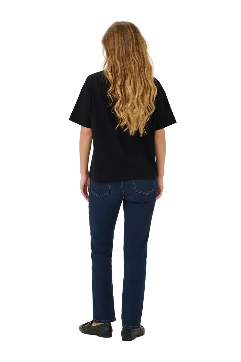 Kaffe Womens KAtomina T-Shirt Black Deep - Image 2