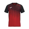 Joma Tiger VI S/S Football Shirt: Red/Black