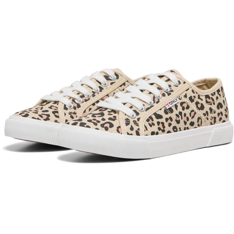 ONLY ONLNICOLA SNEAKER Cream/Leopard
