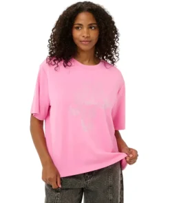 Kaffe Womens KArosie T-Shirt Pink Power