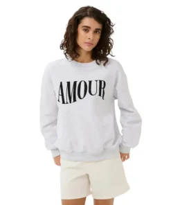 Kaffe Womens KAmelody Sweatshirt Light Grey/Melange