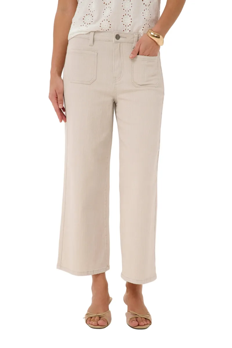 Kaffe Womens KAbrook Crooped Jeans Moonbeam - Image 2